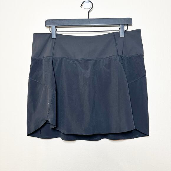 Athleta Womens Run With It 14" Tennis Skort Skirt Workout Black Womens Size 1X - Picture 4 of 12